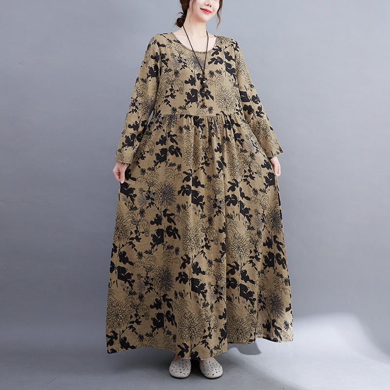 Vintage Plus Sizes Long Sleeves Fall Dresses