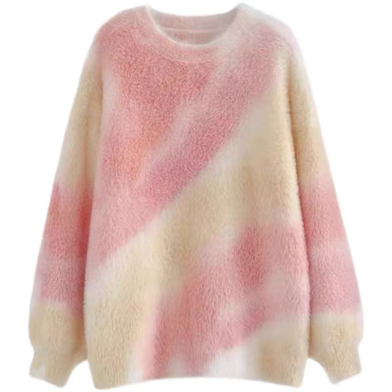 Lovely Dyed Soft Knitting Sweater Tops