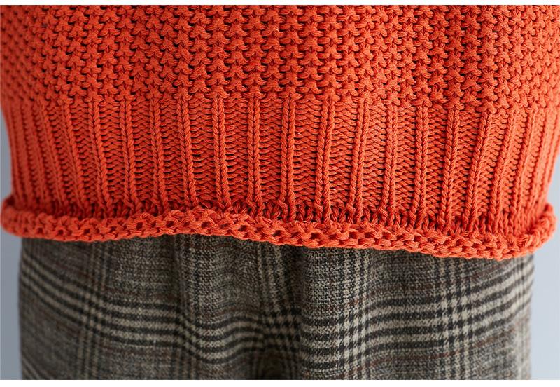 Women High Neck Knitting Sweaters-STYLEGOING
