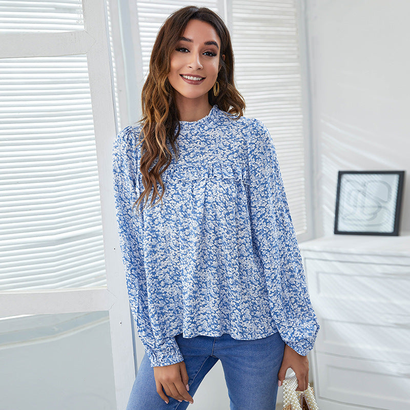 Casual Long Sleeves Spring Top Blouses for Women