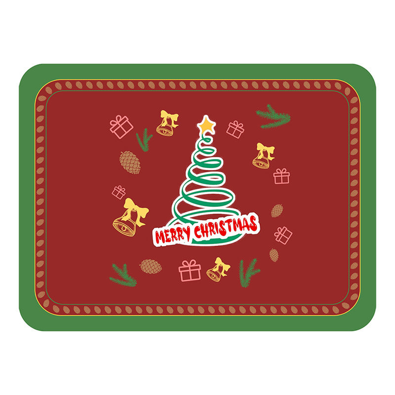 Merry Christmas Pu Leather Heat Insulation Table Mat