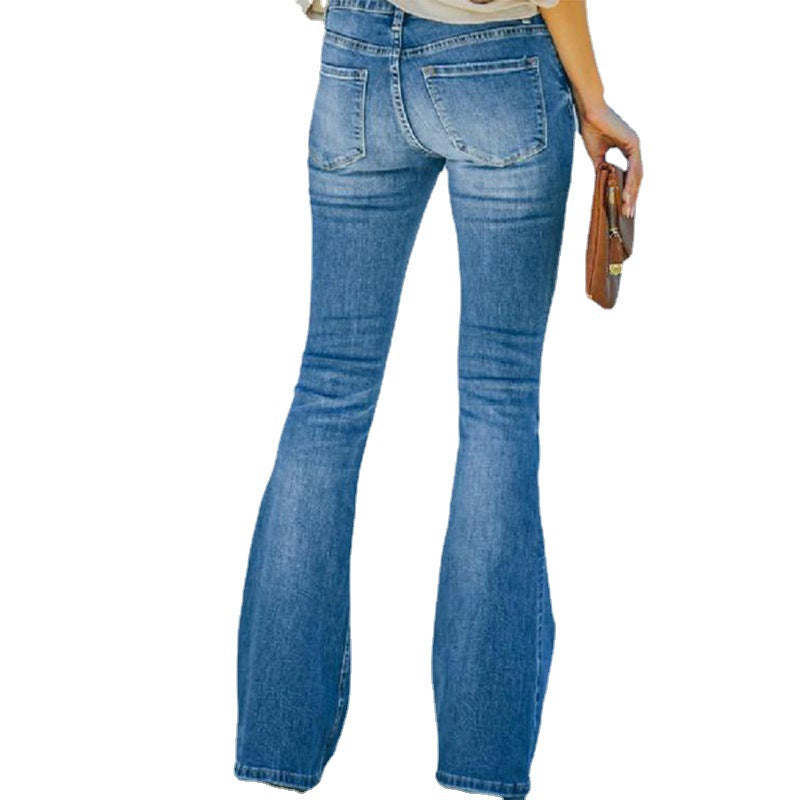 Summer Women Long Jeans