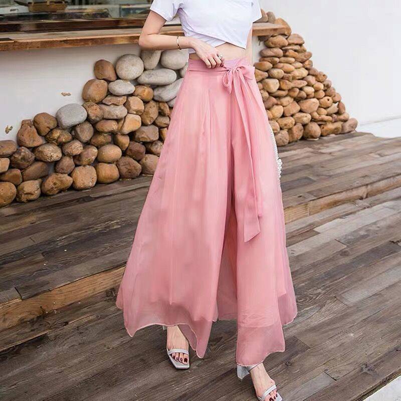 Summer High Waist Wide Legs Pants for Women