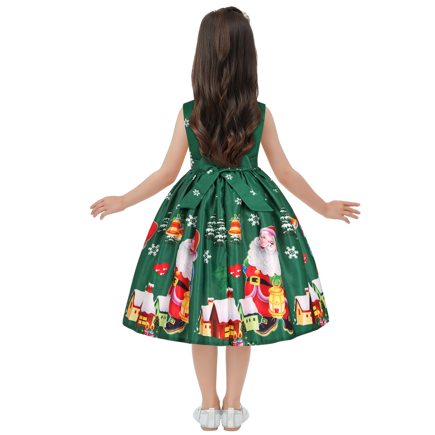 Merry Christmas Butterfly Kids Party Dresses