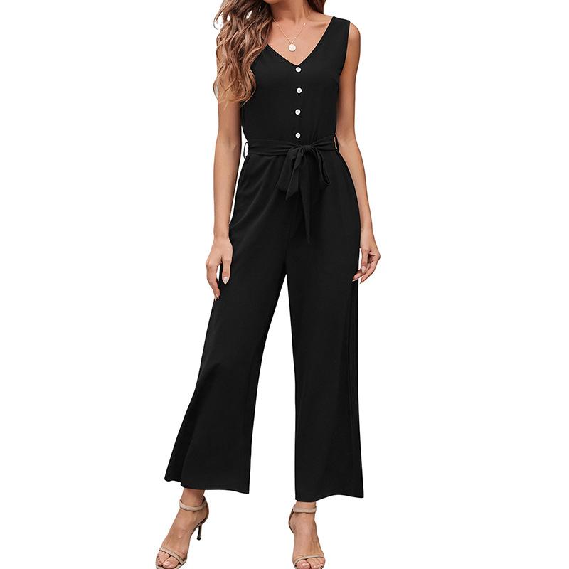 Sexy Cuasual Women Jumpsuits with Belt-STYLEGOING