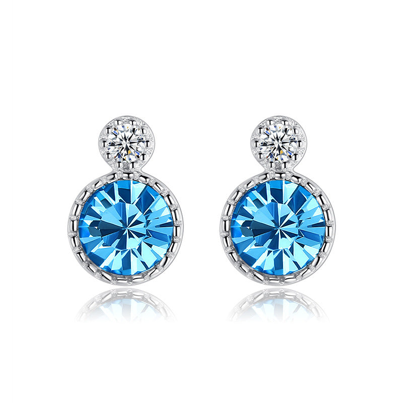 Fashion Crystal Sliver Earrings Stud for Women