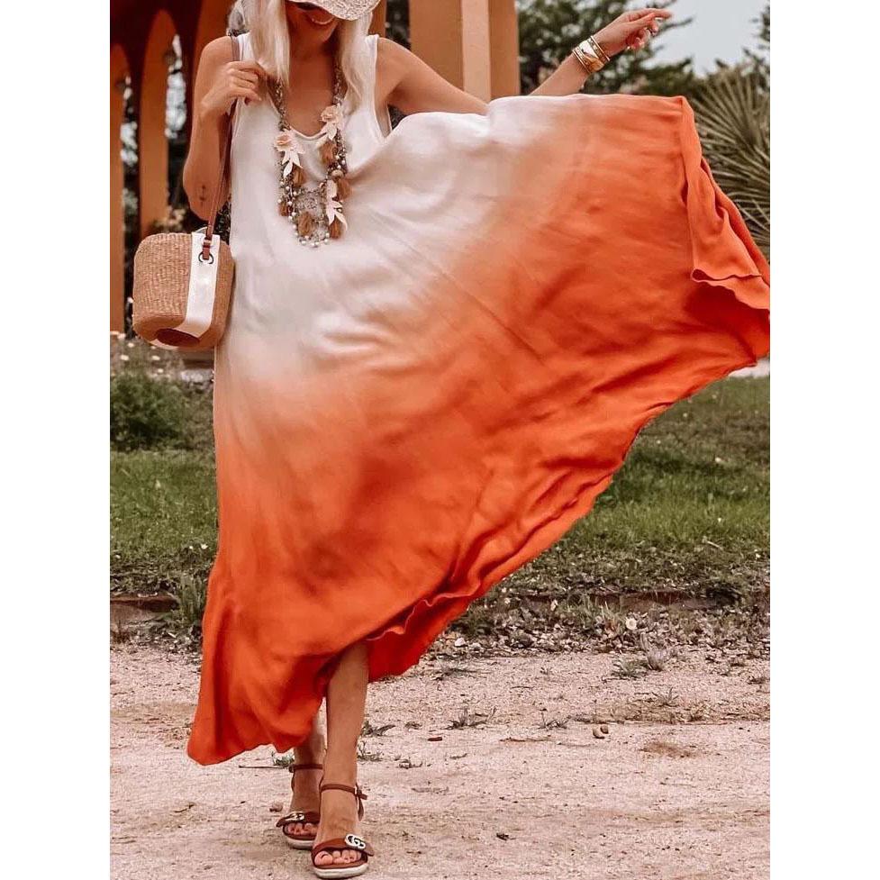 Orange Fashion Classy Long Dresses-STYLEGOING