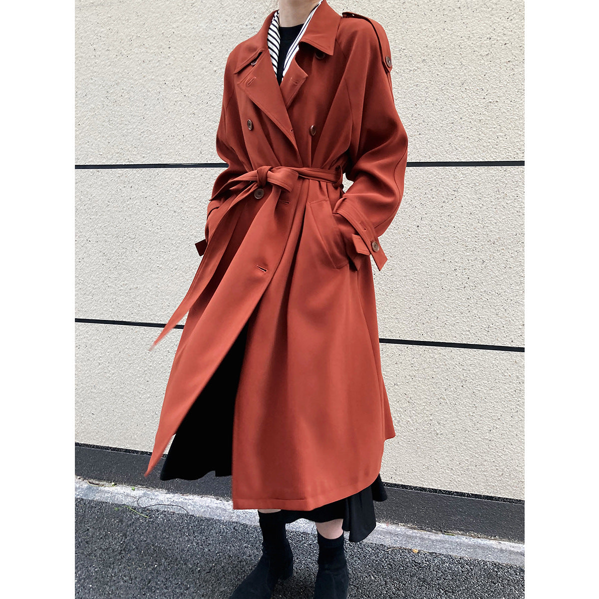 Fashion Fall Wind Break Long Overcoats for Women