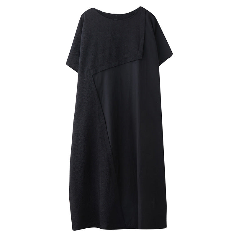 Summer Black Shirts Long Dresses