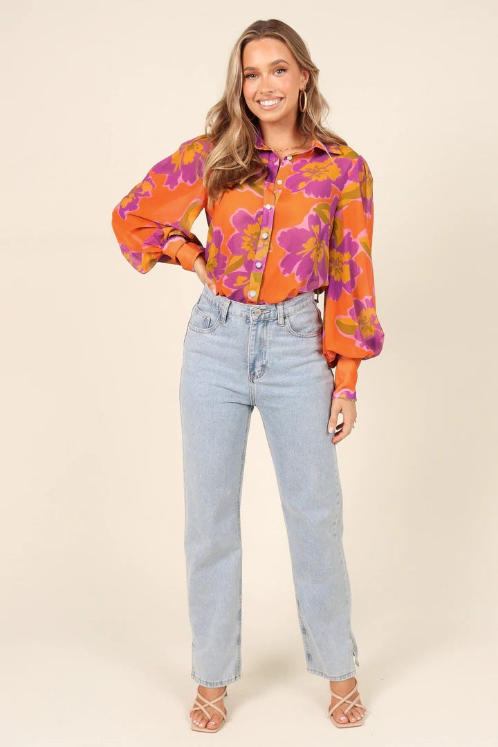 Casual Chiffon Long Sleeves Women Shirts