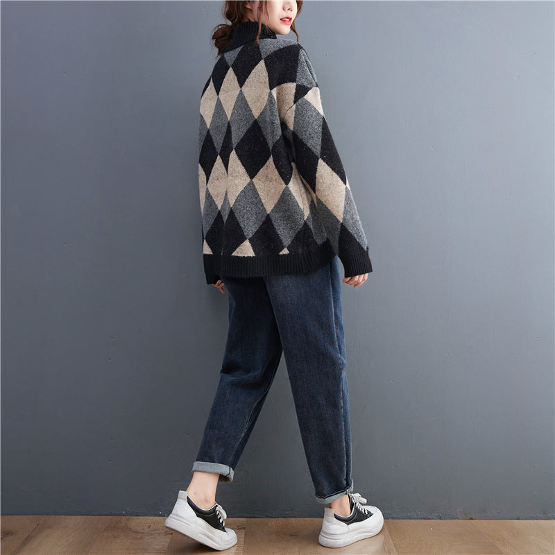 Casual Turtleneck Plus Sizes Women Sweaters