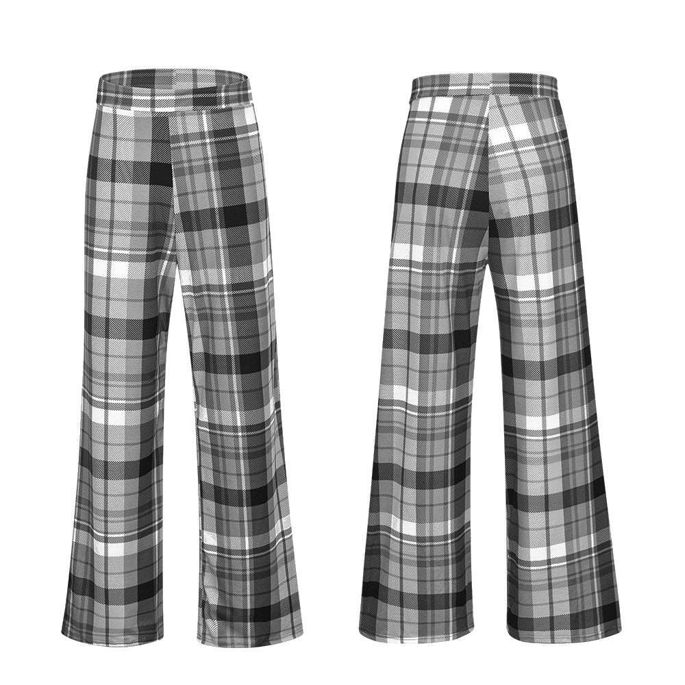 Women Plaid Casual Pants