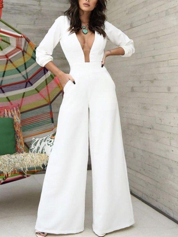 Summer Long Sleeves Sexy Overalls Jumpsuits-STYLEGOING