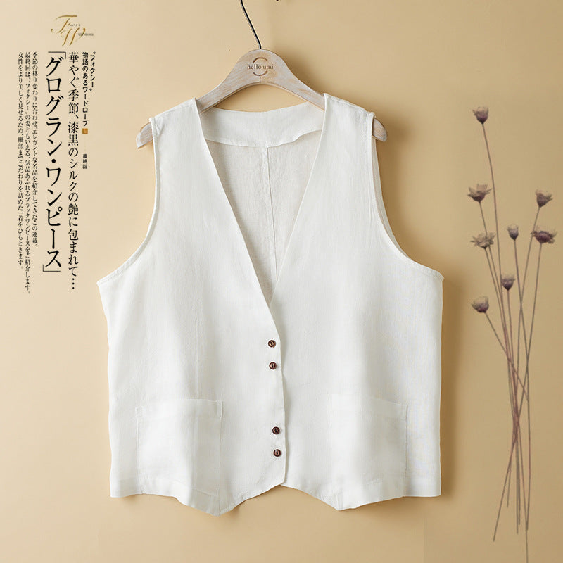 Summer Sleeveless Casual Women Vests