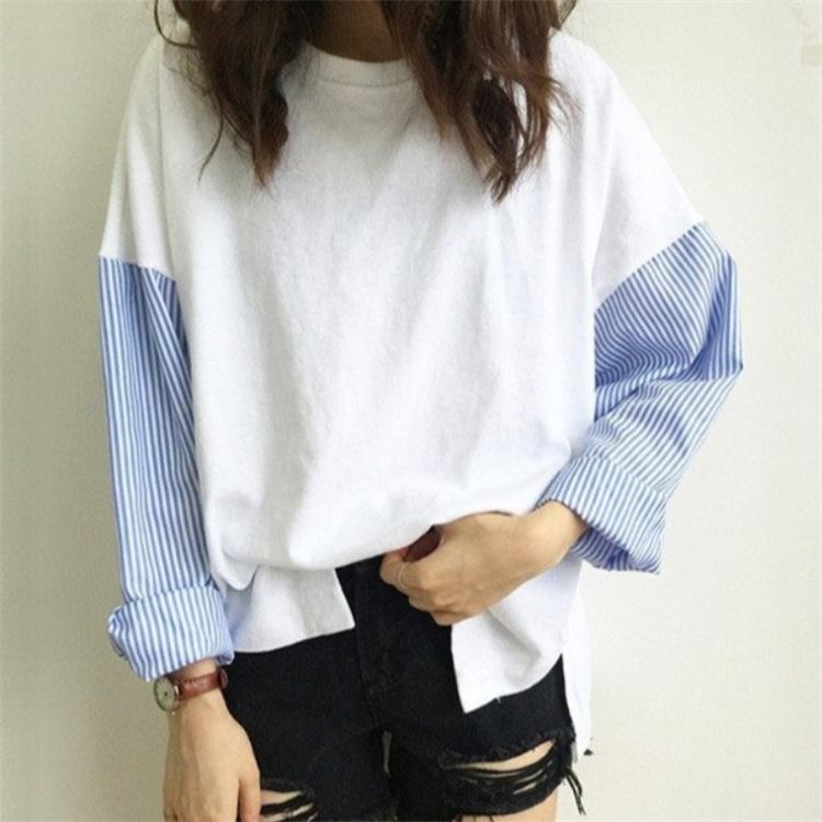 Casual Splicing Striped Long Sleeves Women Sweaters