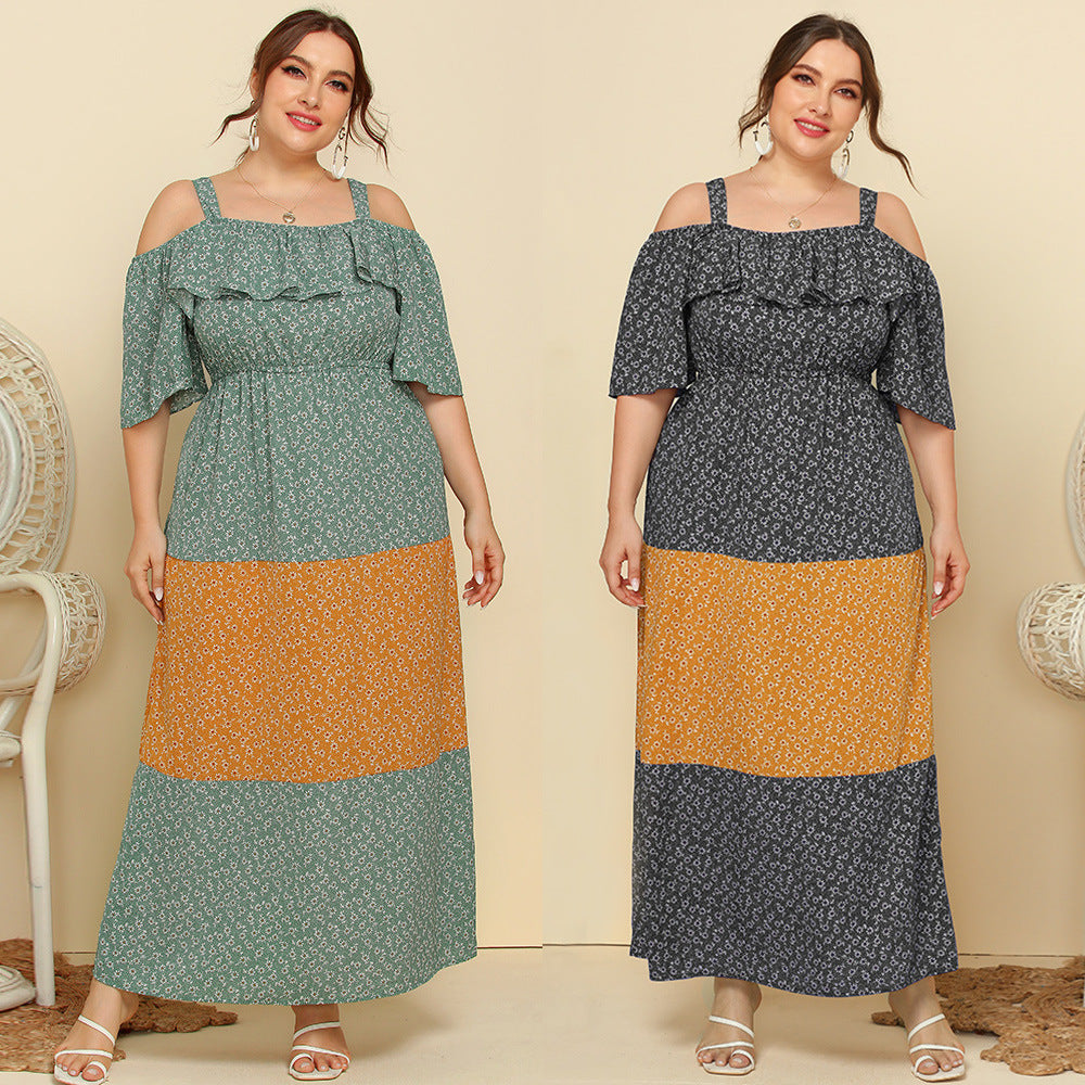 Summer Ruffled Design Plus Sizes Women Dresses