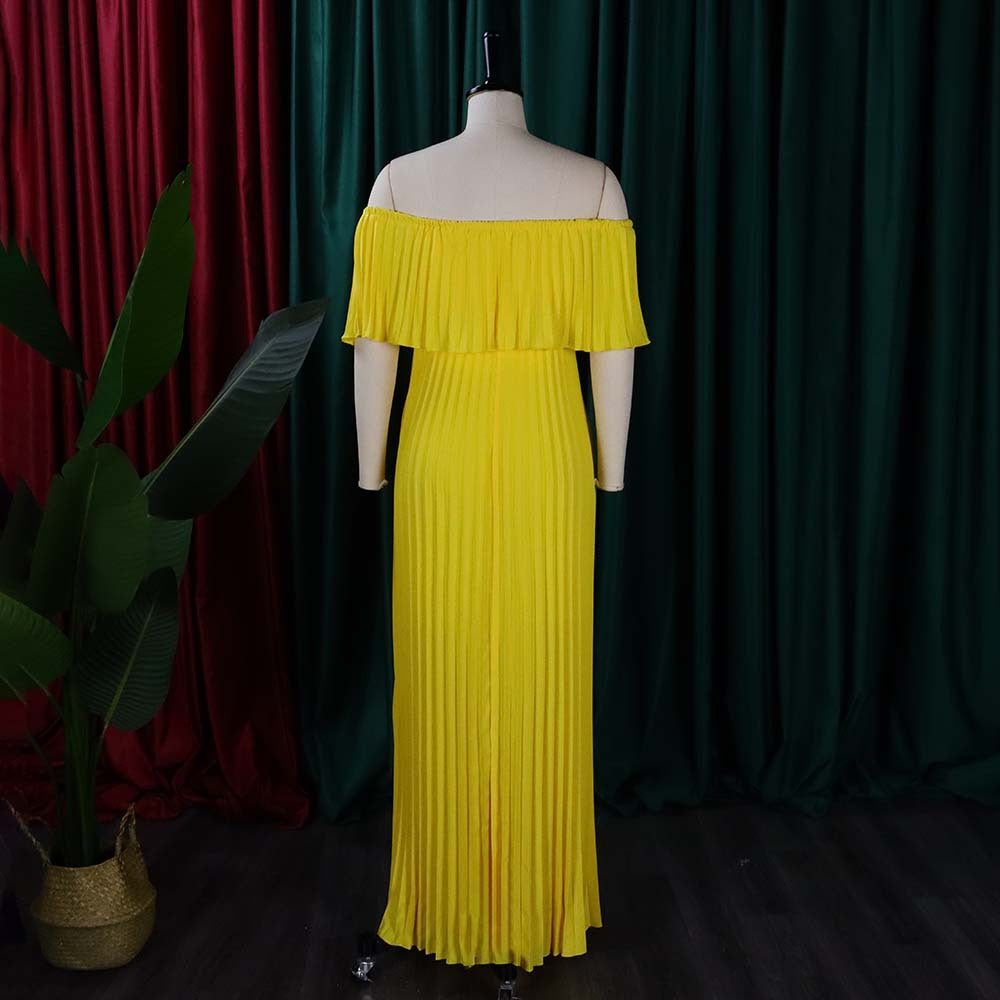 Summer Sexy Off The Shoulder Stapless Long Dresses