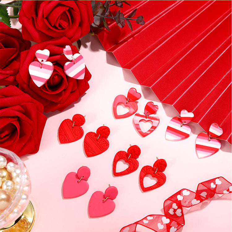 3pcs/Set Valentine's Day Sweetheart Designed Earrings for Women