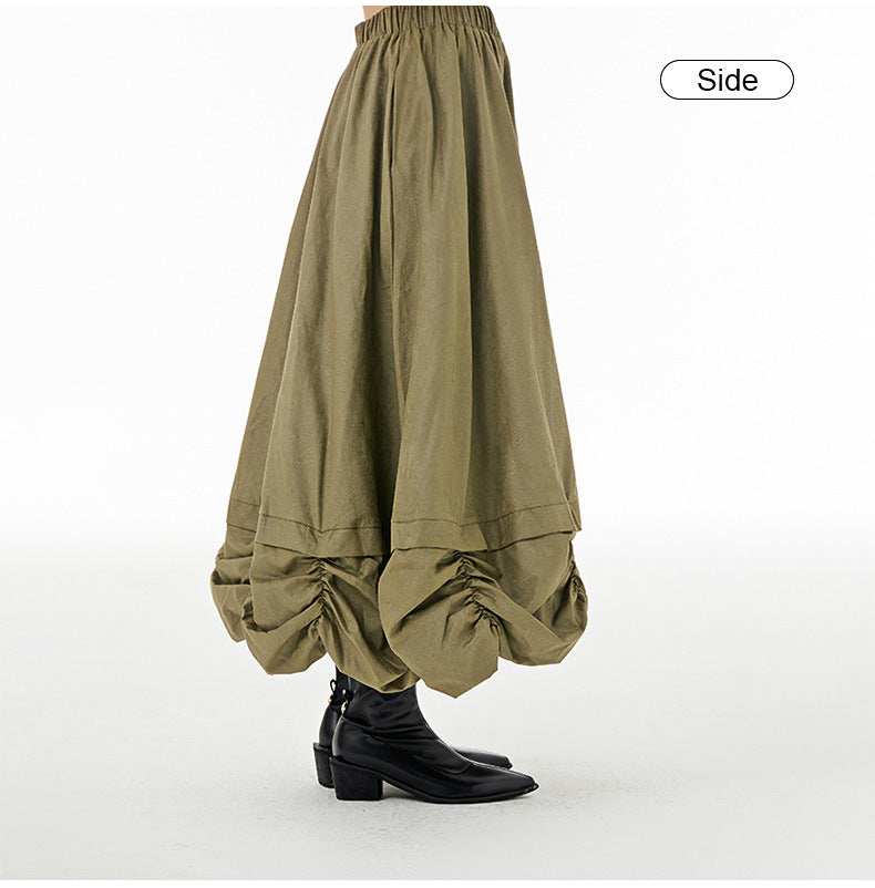 Designed Pleated Plus Sizes Skirts for Women