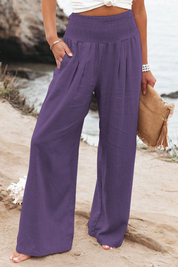 Casual Linen Summer Wide Legs Pants for Women