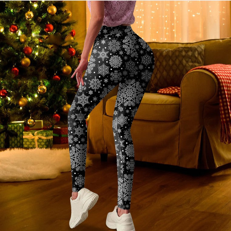 Merry Christmas Elastic High Waist Leggings