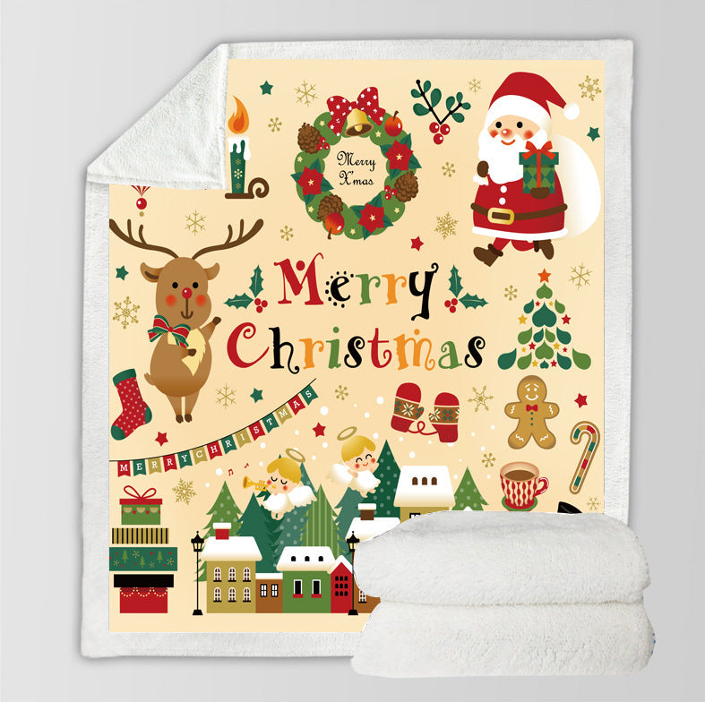 Merry Christmas Santa Claus Lovely Fleece Blanket