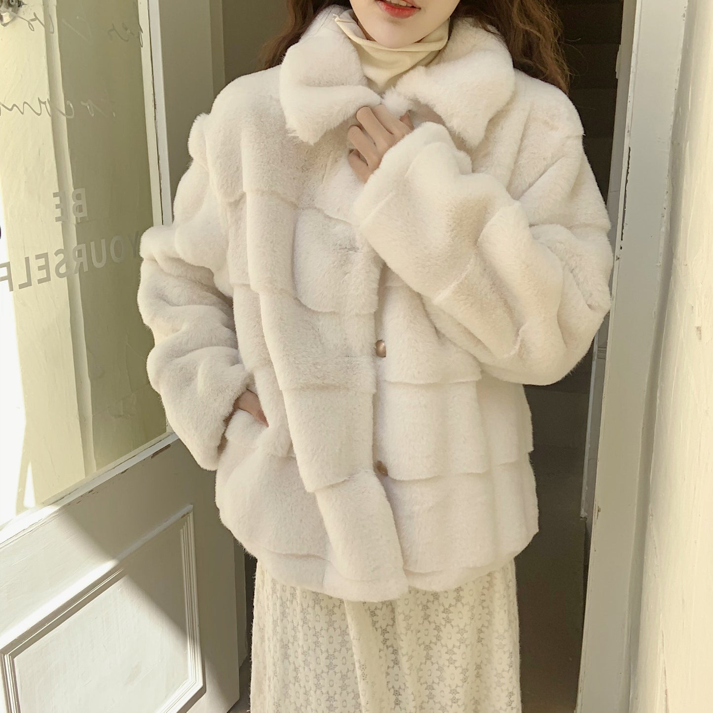 Winter Artificial Fur Overcoats for Women