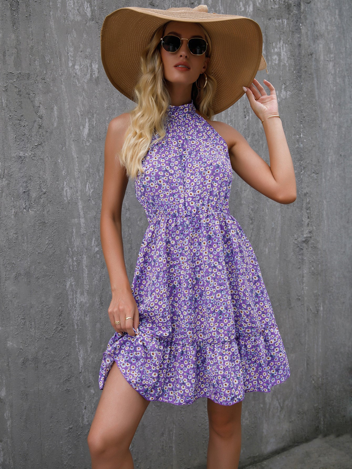 Casual Floral Print Women Short Summer Dresses