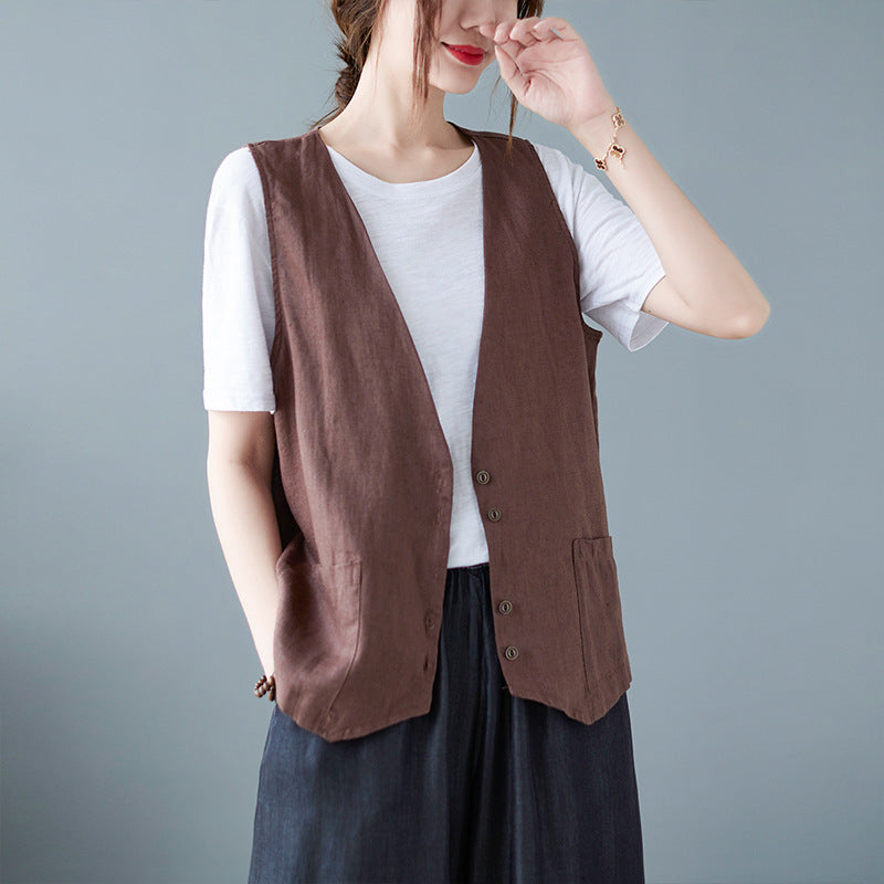 Summer Sleeveless Casual Women Vests