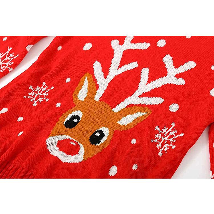 Red Christmas Elk Women Knitting Sweaters for Winter