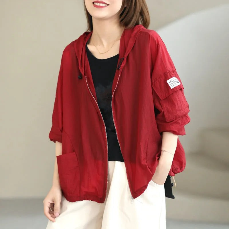 Casual Plus Sizes Sun Proof Summer Women Coat