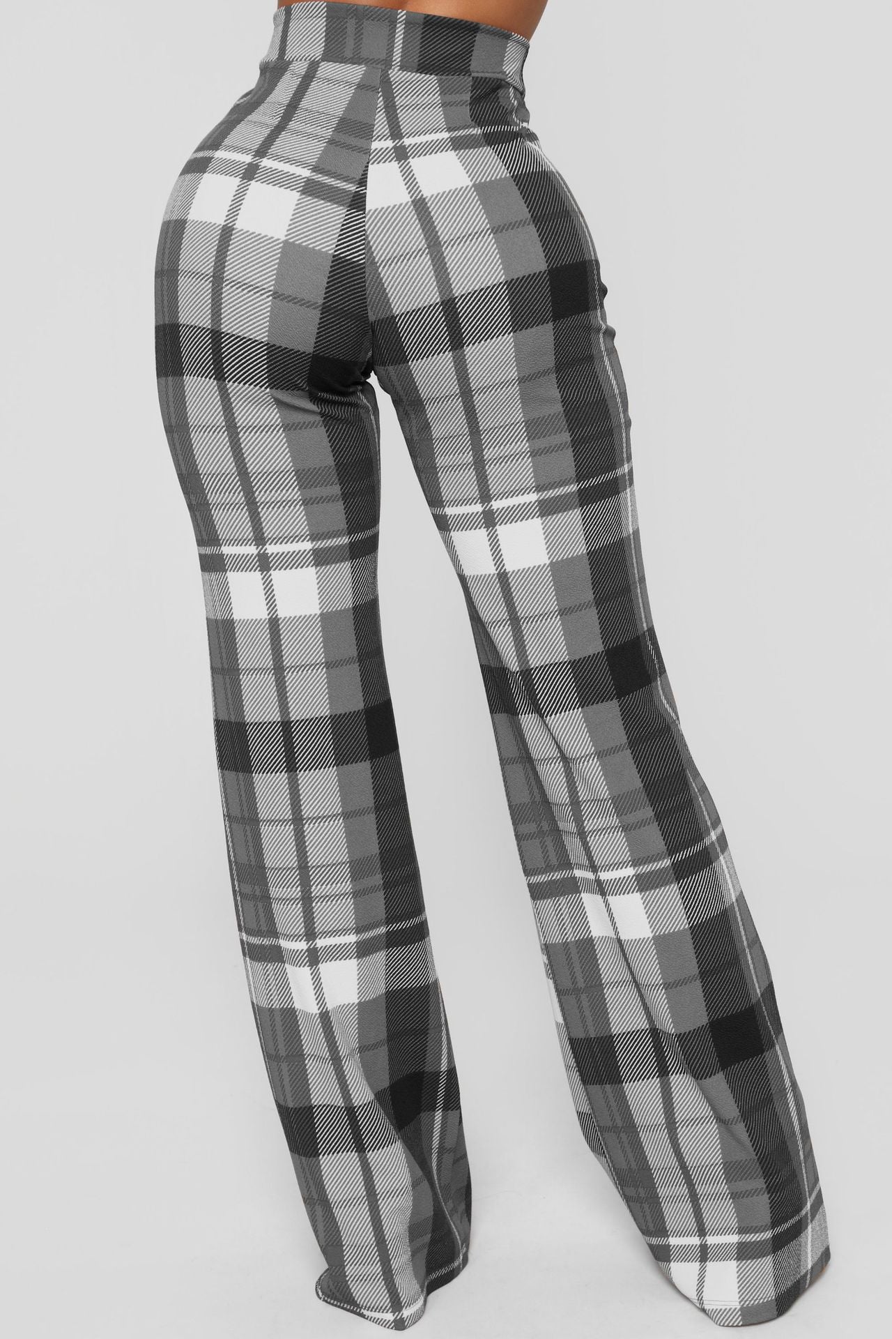 Women Plaid Casual Pants