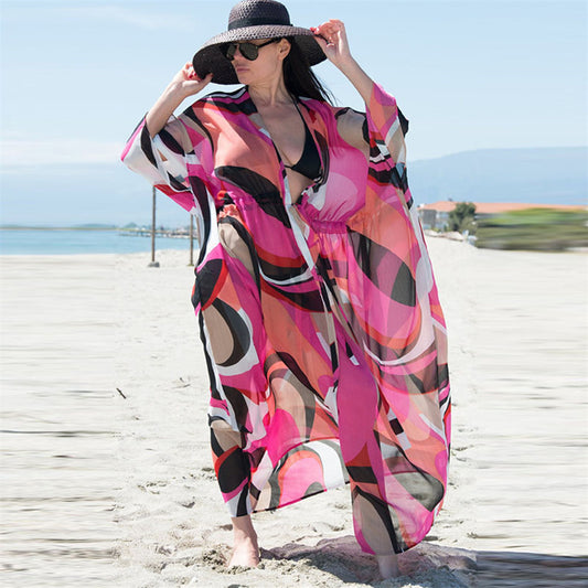 Summer Chiffon Beach Cover Up Dresses for Women