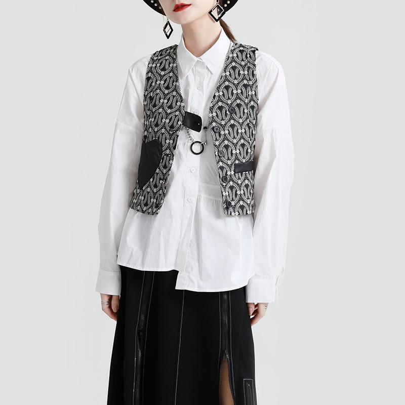 Vintage Irregular Long Sleeves Fall Shirts