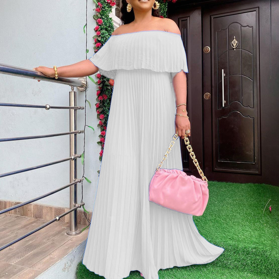 Summer Sexy Off The Shoulder Stapless Long Dresses