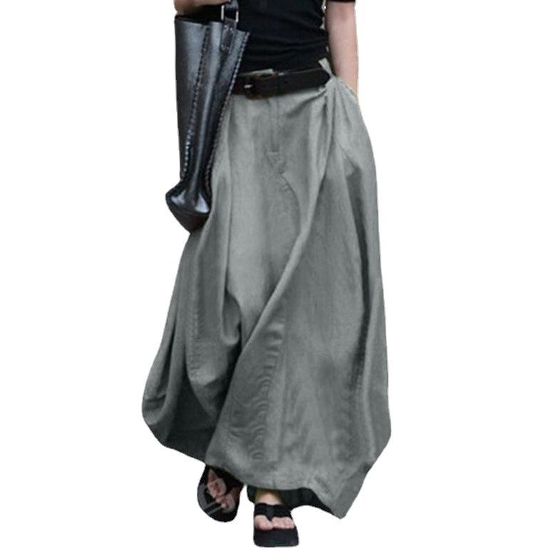 New Elastic Waist Women Plus Size Skirts-STYLEGOING