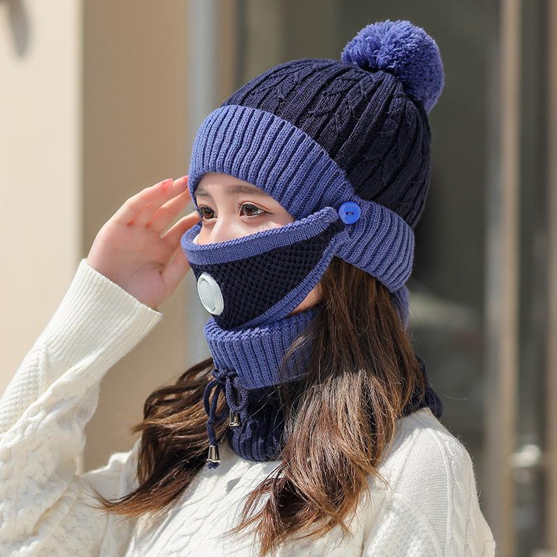 Women Winter Fleece Liner Outdoor Kntting Hats&Scarfs 3pcs/Set--Free Shipping at meselling99
