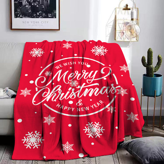 Merry Christmas Design Fleece Warm Blankets