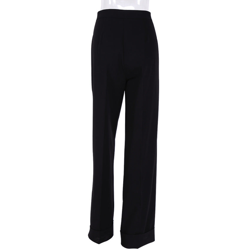 Elegant High Waist Women Wide Leg Pants