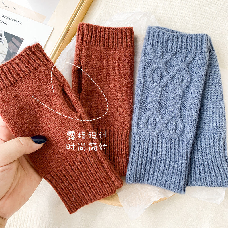 2 pairs/Set Winter Warm Knitted Gloves