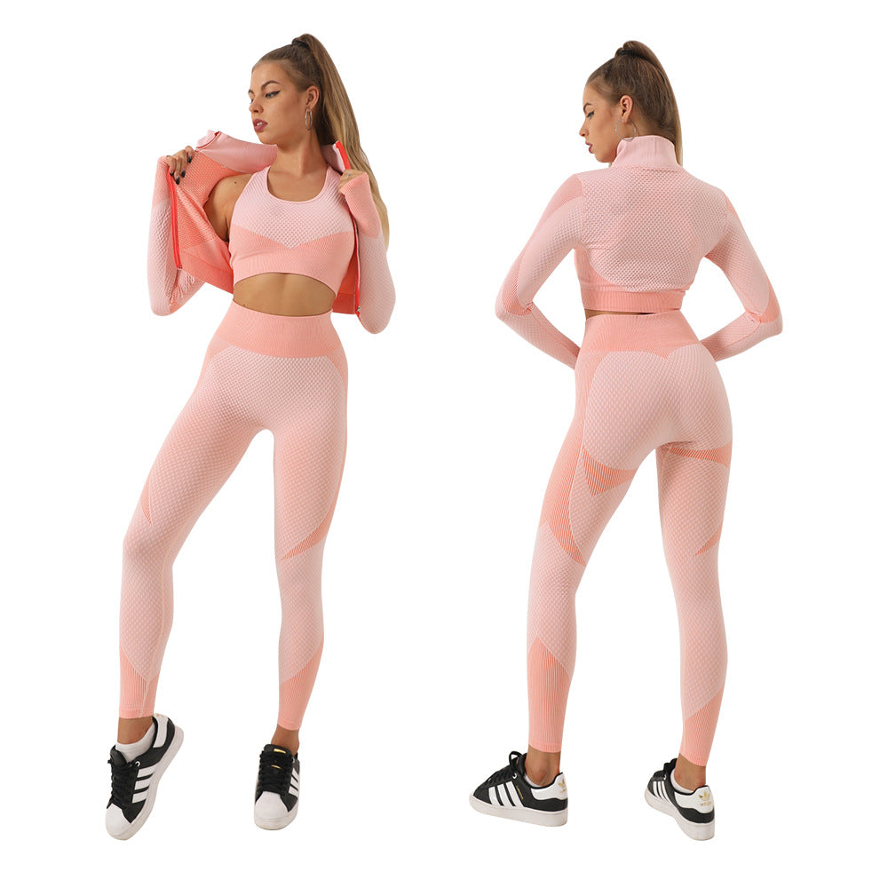 Sexy Body Buidling Sporting 3pcs Suits for Women