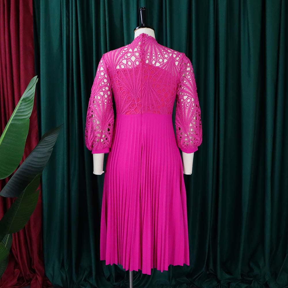Elegant Hollow Out Plus Sizes Lace Party Dresses