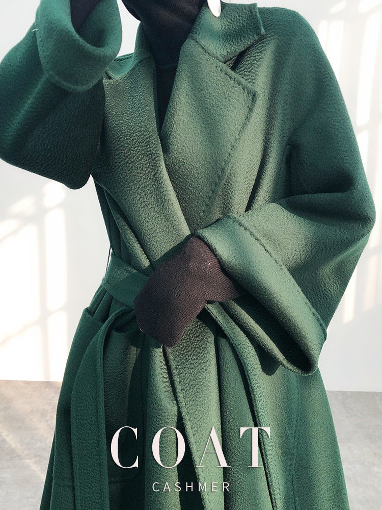 Luxury Woolen Winter Long Overcoat for Women