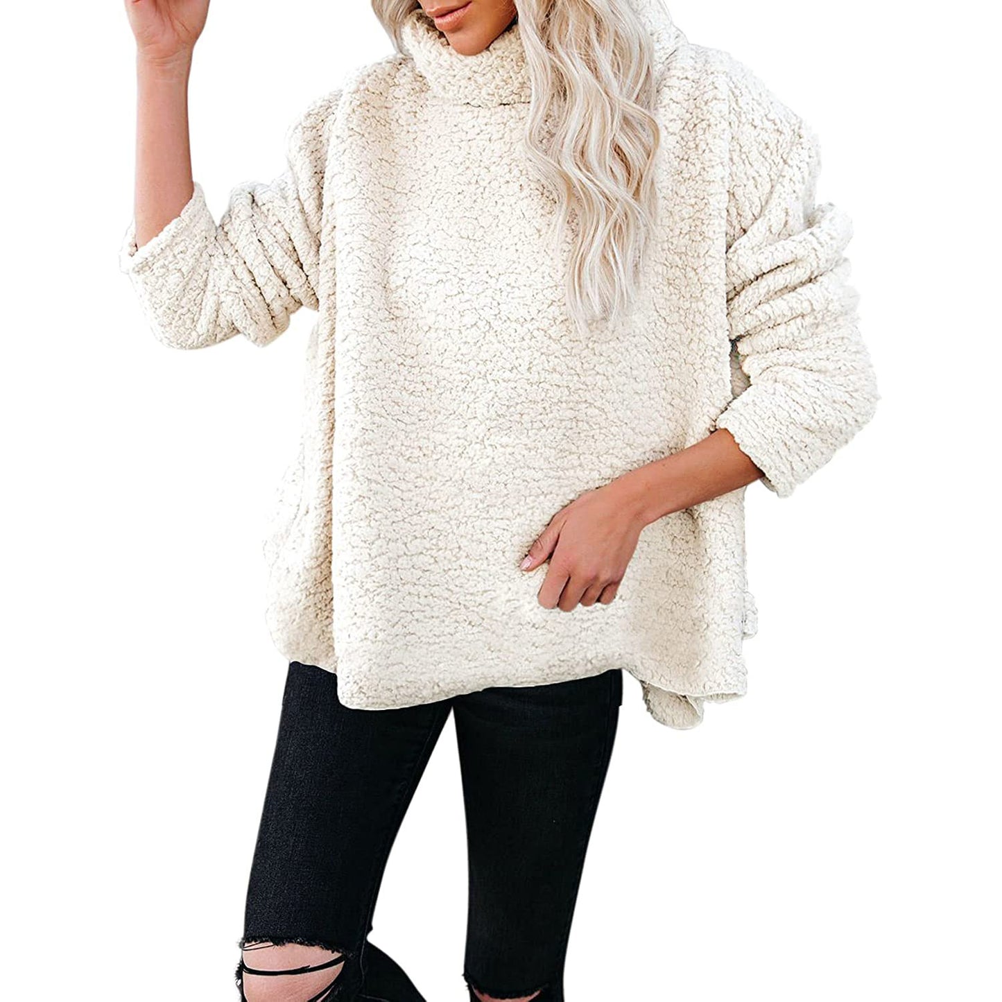 Women Warm Turtleneck Woolen Plus Sizes Winter Sweaters