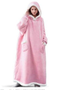 Winter Fleece Warm Long Hoodies Blanket