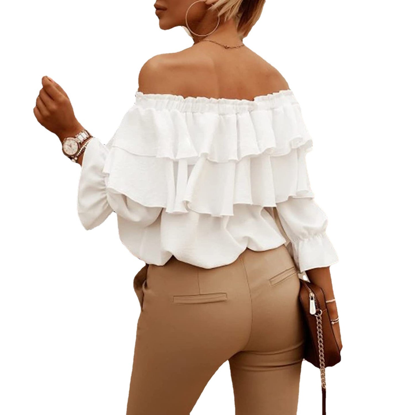 Sexy Off The Shoulder Chiffon Women Blouses Tops