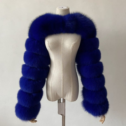 Women Artifical Fox Fur Women Cape Coats