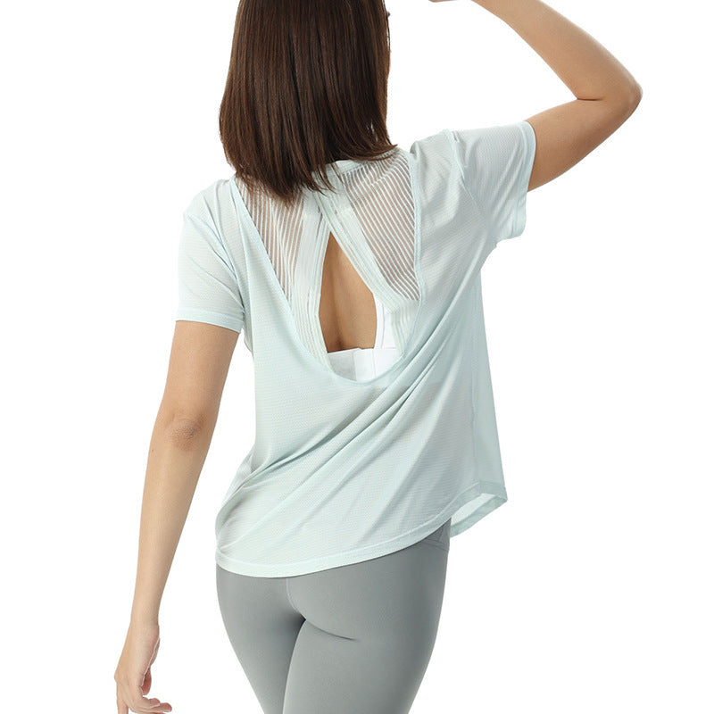 Summer Outdoor Fast Drying Short Sleeves Yoga Tops