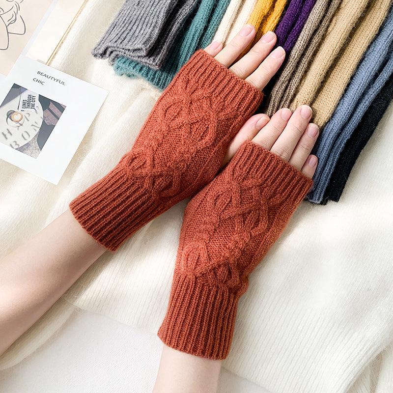 2 pairs/Set Winter Warm Knitted Gloves