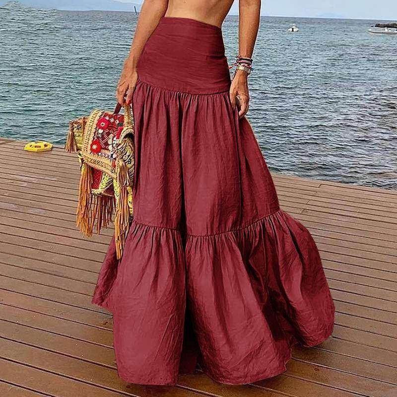 Plus Sizes High Waist Beach Skirts-STYLEGOING